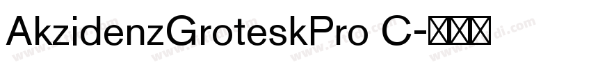 AkzidenzGroteskPro C字体转换
